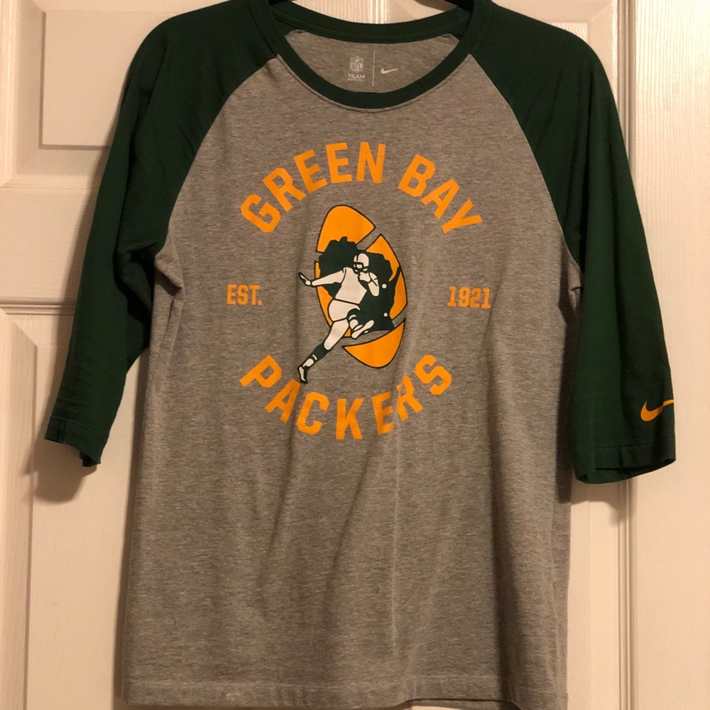 Green Bay Packers 3/4 sleeve top